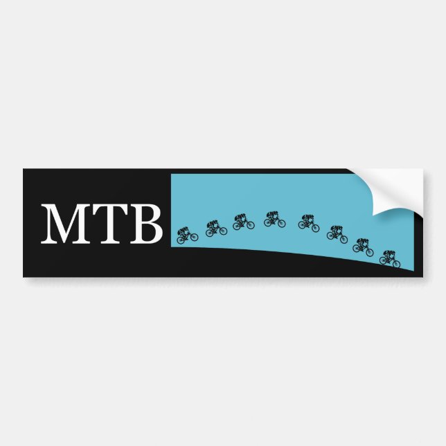 Mountain bike jump bumper sticker (Front)
