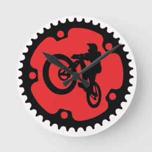 mountain bike Jump Round Clock