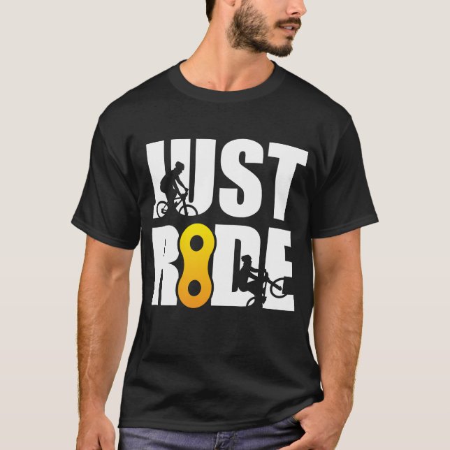 Mountain Bike Just Ride Biking MTB Biker Gift T-Shirt (Front)