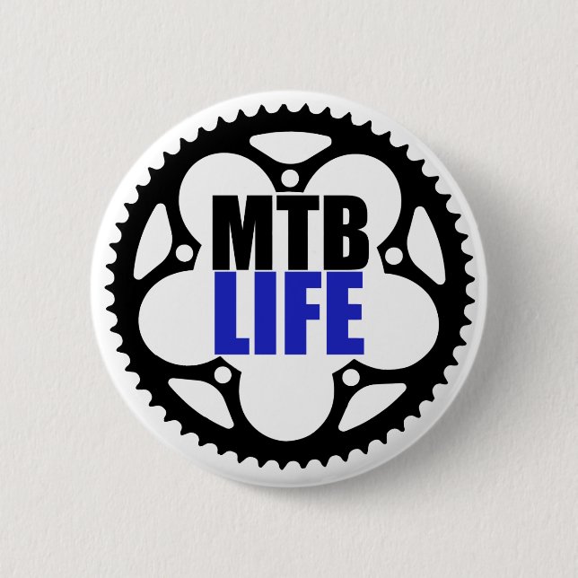 Mountain Bike Life 2 Inch Round Button (Front)