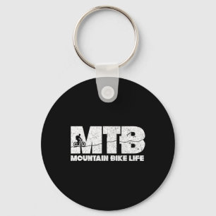 Mountain Bike Life Mtb Biking Cycling Bikers Cycli Keychain