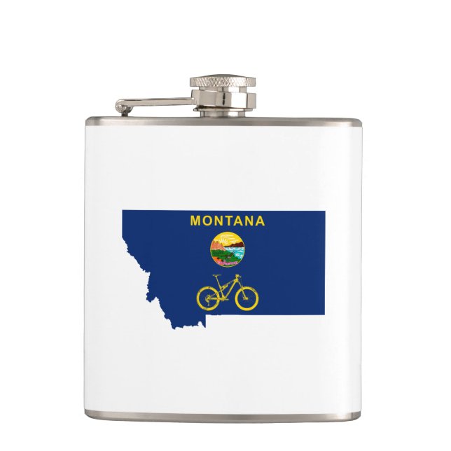 Mountain Bike Montana Hip Flask (Front)