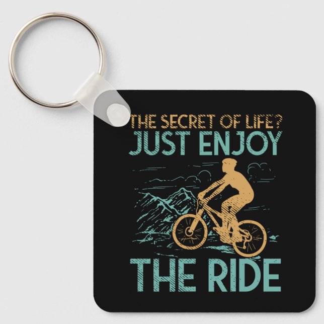 Mountain Bike Mountain Biker Keychain (Front)