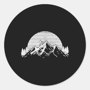 Mountain Bike Mtb Bicycle Cycling Downhill Biking Classic Round Sticker