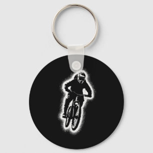 Mountain Bike Mtb Biker Boys Kids Downhill Biking Keychain