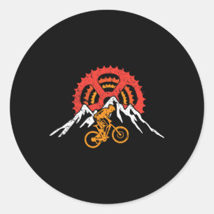 Mountain Bike Mtb Biking Classic Round Sticker
