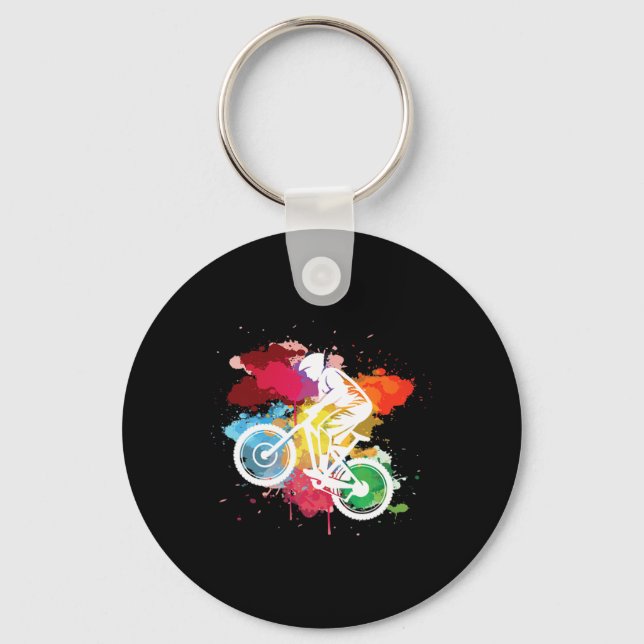 Mountain Bike Mtb Biking Gift  Keychain (Front)