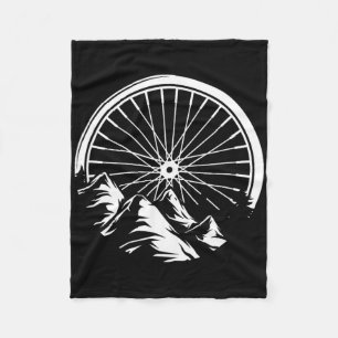 Mountain Bike Mtb Cycling Bicycle Biking Gift Fleece Blanket