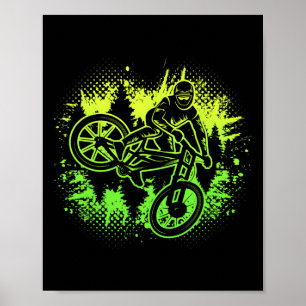 Mountain Bike Mtb Cycling Men Kids Boys Downhill Poster