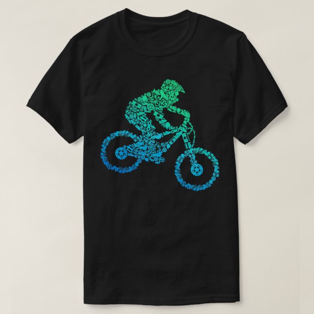 Mountain Bike MTB Downhill Biking Cycling Biker Ki T-Shirt (Design Front)