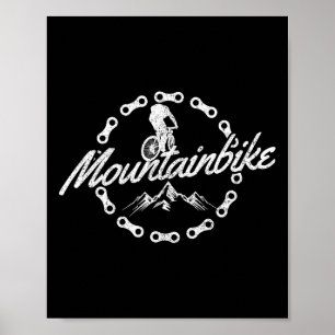 Mountain Bike - Mtb Downhill Biking Cycling Biker Poster