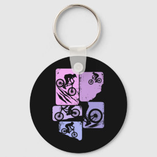 Mountain Bike Mtb Downhill Biking Cycling Biker Wo Keychain