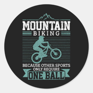 Mountain Bike Mtb Downhill Biking Funny Mountain B Classic Round Sticker