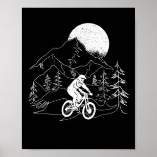 Mountain Bike MTB Downhill Vintage Mountain Biker Poster