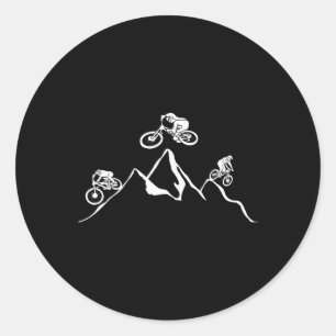 Mountain Bike Mtb Mountainbike Downhill Trail Ride Classic Round Sticker