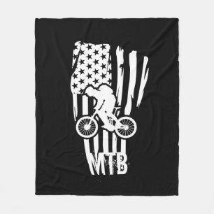 Mountain bike mtb rider fleece blanket