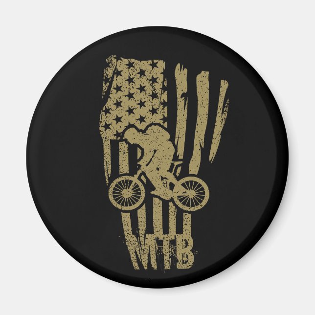 Mountain bike mtb rider magnet (Front)