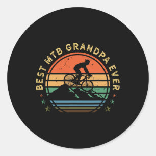 Mountain Bike Retro Biking Vintage - Mtb Biker Gra Classic Round Sticker