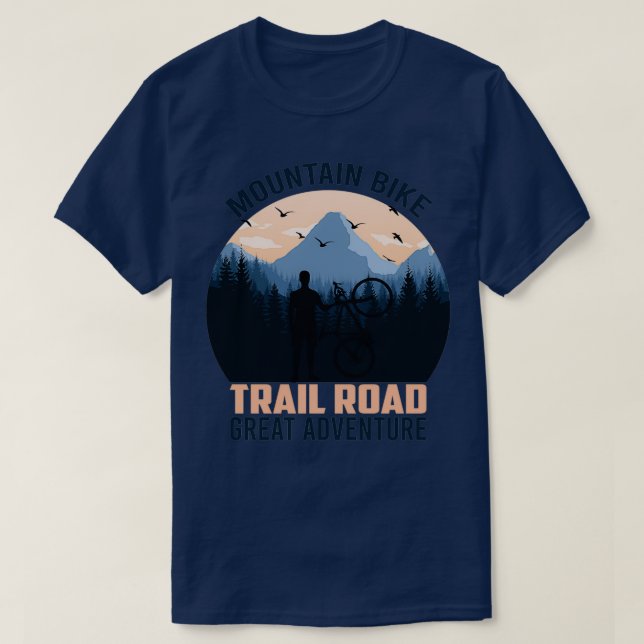 Mountain Bike Ride, Design for a Bicycle lover  T-Shirt (Design Front)