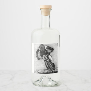 Mountain Bike Ride MTB Llandegla cup Liquor Bottle Label