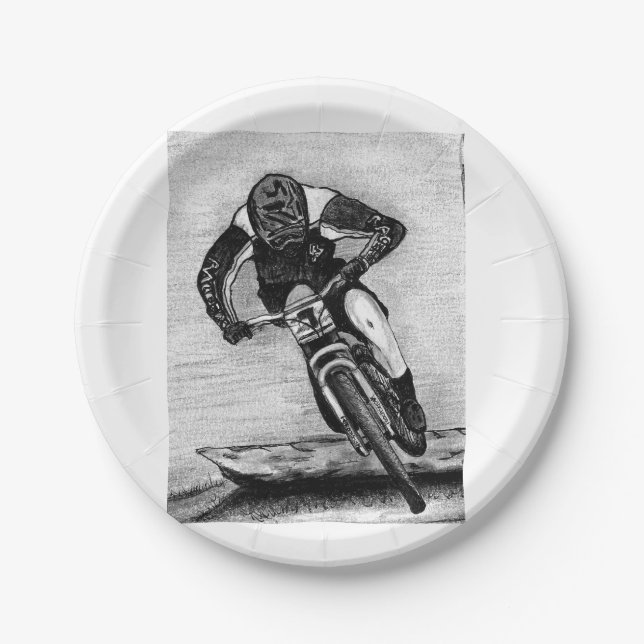 Mountain Bike Ride MTB Llandegla cup Paper Plate (Front)