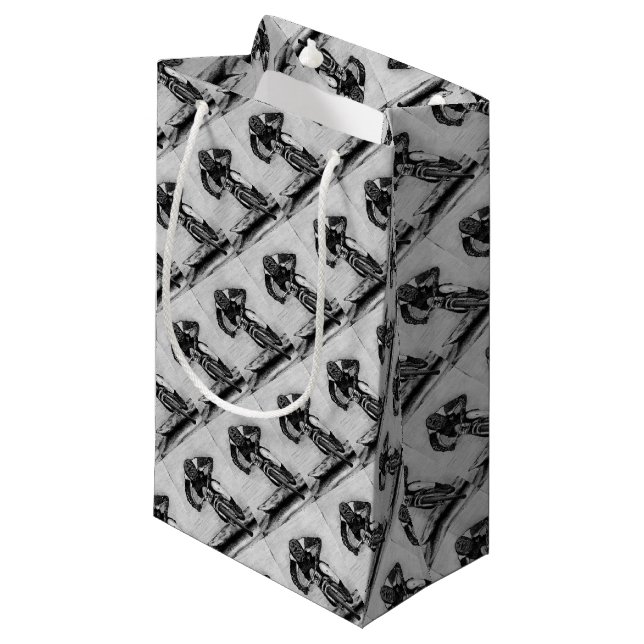Mountain Bike Ride Small Gift Bag (Front Angled)