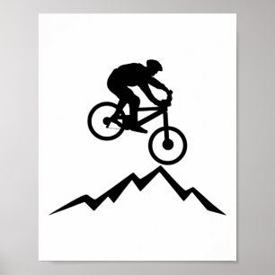 Mountain Bike Rider Cyclist Mtb Biking Cycling Bik Poster