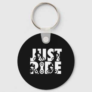 Mountain Bike Shirt Just Ride Biking Mtb Biker Gif Keychain