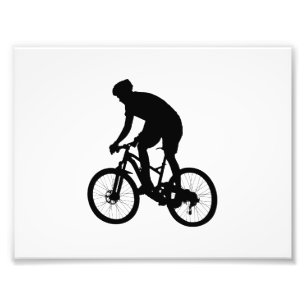 Mountain bike silhouette - Choose background color Photo Print