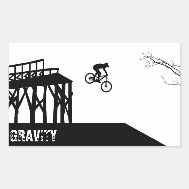 Mountain bike silhouette sticker (Front)