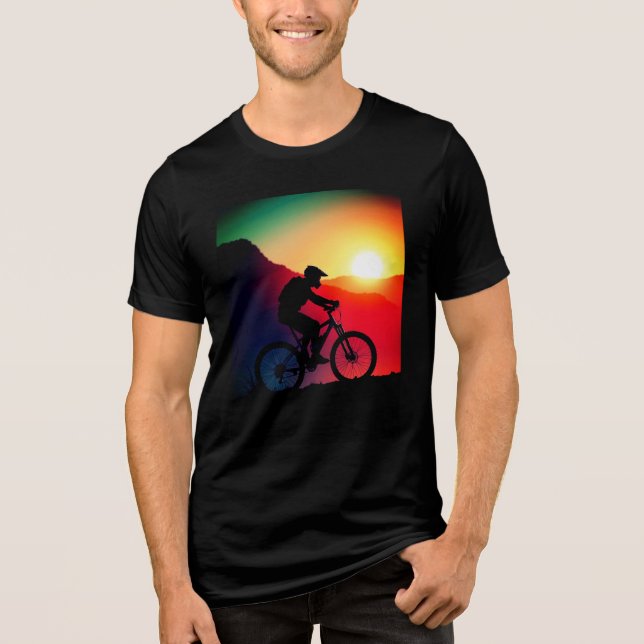 Mountain Bike Sunset – Challenge & Adventure Shirt (Front)