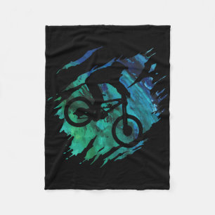 Mountain Bike Tee Shirt Downhill Mtb Biking Gift Fleece Blanket