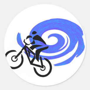 MOUNTAIN BIKE THREAD CLASSIC ROUND STICKER