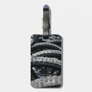 Mountain bike tires luggage tag
