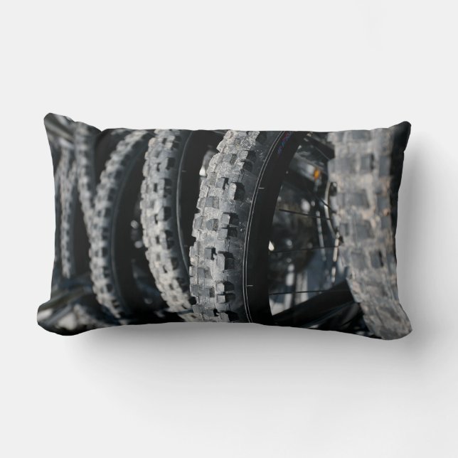 Mountain bike tires lumbar pillow (Front)