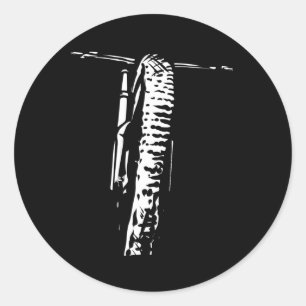 Mountain Bike Tires Mtb Cycling Downhill Biking  Classic Round Sticker