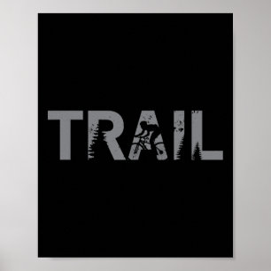Mountain Bike Trail Riding Mountain Biking Mtb Cyc Poster