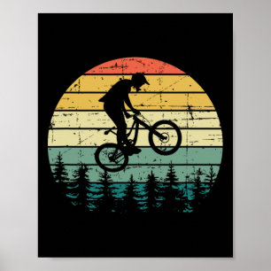Mountain Bike - Vintage Downhill Biking - Mtb Ridi Poster