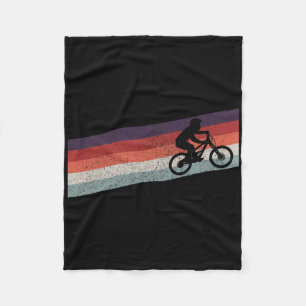 Mountain Bike Vintage Mtb Bicycle Downhill Biking Fleece Blanket