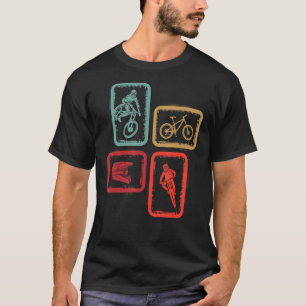Mountain Bike Vintage MTB Biking Men Kids Boys Dow T-Shirt