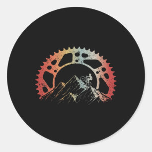 Mountain Bike Vintage Mtb Downhill Biking Cycling  Classic Round Sticker