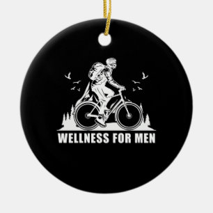 Mountain Bike Wellness For Men Ceramic Ornament