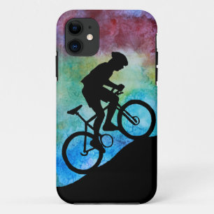 Mountain Biker Against Sunset iPhone 11 Case