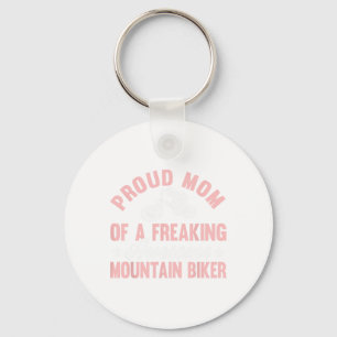Mountain Biker Bike Mtb Biking Bicycle Cycling Mom Keychain
