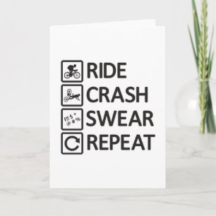 Mountain Biker Biking Repeat Downhill MTB Gift Card