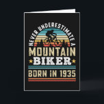 Mountain Biker born 1935 90th Birthday Gift MTB Card<br><div class="desc">Never underestimate a Mountain Biker born in 1935. Ideal 90th Birthday Gift for a 90 years old mountain biking and mtb enthusiast who loves cycling. Retro present for Men,  Women,  dad on Fathers Day.</div>