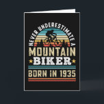Mountain Biker born 1935 90th Birthday Gift MTB Card<br><div class="desc">Never underestimate a Mountain Biker born in 1935. Ideal 90th Birthday Gift for a 90 years old mountain biking and mtb enthusiast who loves cycling. Retro present for Men,  Women,  dad on Fathers Day.</div>