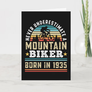 Mountain Biker born 1935 90th Birthday Gift MTB Card