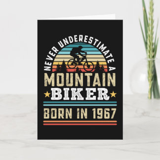 Mountain Biker born 1967 60th Birthday Gift MTB Card