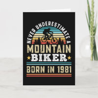 Mountain Biker born 1981 40th Birthday Gift MTB